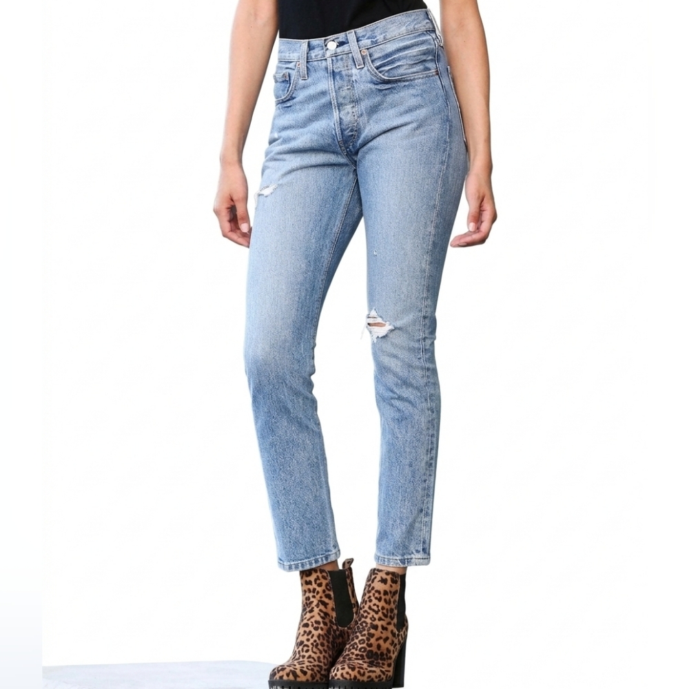 Levi's Premium 501 Ripped Skinny Jeans in You Can't Touch This Size 29W x 28L